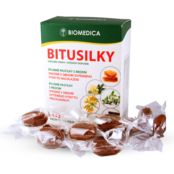 BIOMEDICA Bitusilky bylinné pastilky 15 + 2 ks