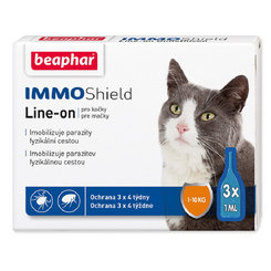 Beaphar IMMO Shield Line-On Cat antiparazitní pipeta pro kočky 3x1 ml