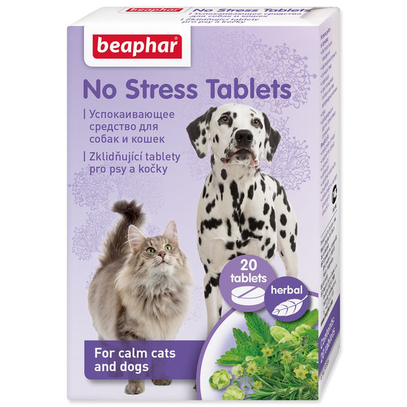 Beaphar No Stress tablety proti stresu pro psy a kočky 20 tablet