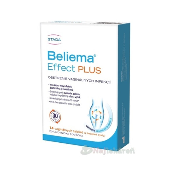 Beliema Effect Plus vaginální tablety 14 ks