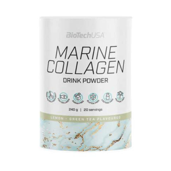 BioTechUSA Marine Collagen zelený čaj citron 240 g