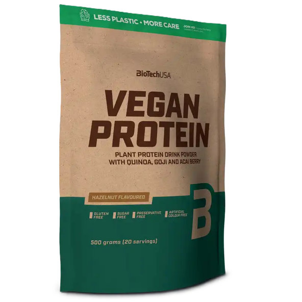 BioTech USA Vegan Protein lískový oříšek 500 g