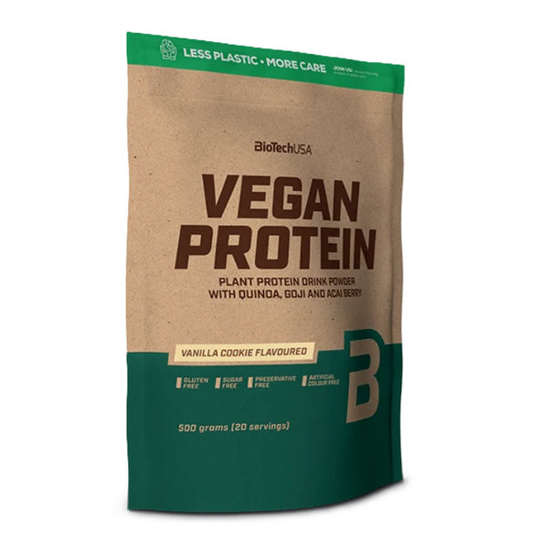 BioTech USA Vegan Protein vanilkový koláč 500 g