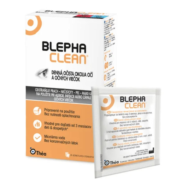 Blephaclean sterilní ubrousky na hygienu víček a řas 20 ks
