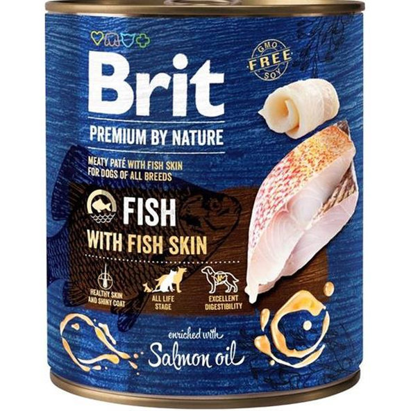 Brit Premium by Nature Dog konzerva Fish with Fish Skin 6×800 g