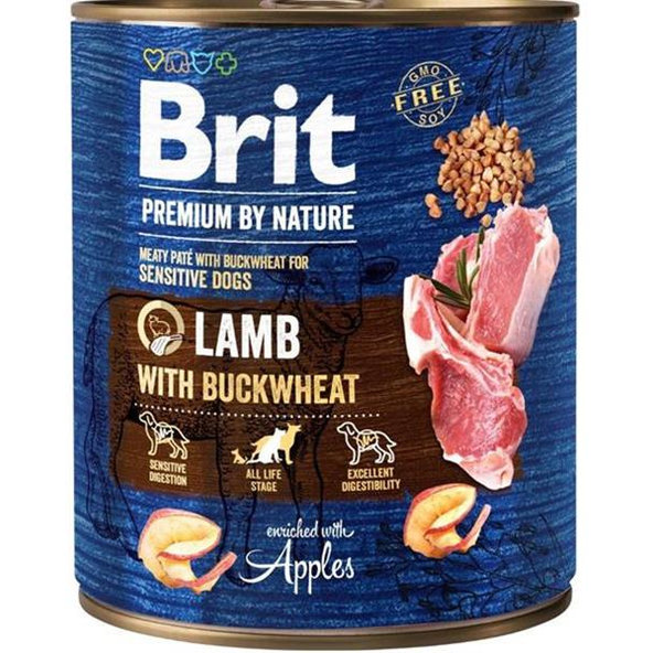 Brit Premium by Nature Dog konzerva Lamb with Buckwheat 6×800 g