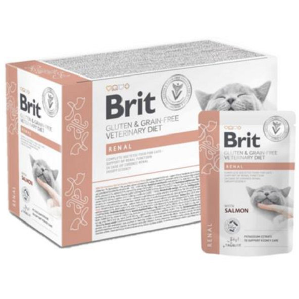 Brit VD Gluten & Grain Free Cat kapsičky Renal 12×85 g