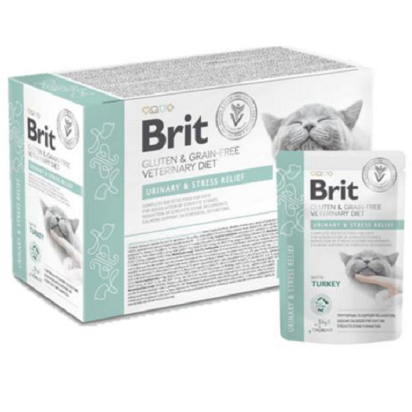 Brit VD Gluten & Grain Free Cat kapsičky Urinary & Stress 12×85 g