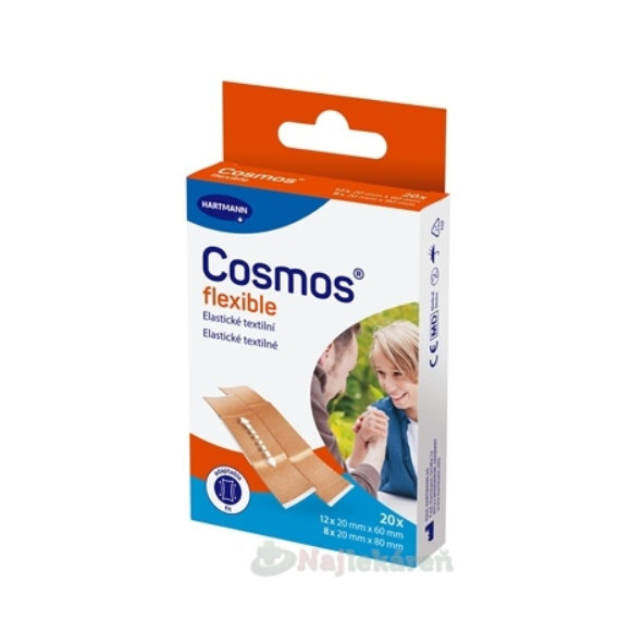 Cosmos Flexible elastické textilní náplasti 2 velikosti 20 ks