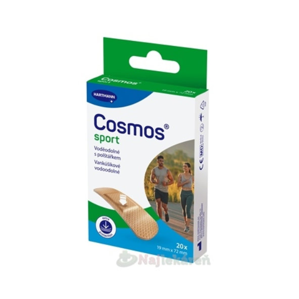 Cosmos Sport flexibilní náplasti na rány 1,9×7,2 cm 20 ks