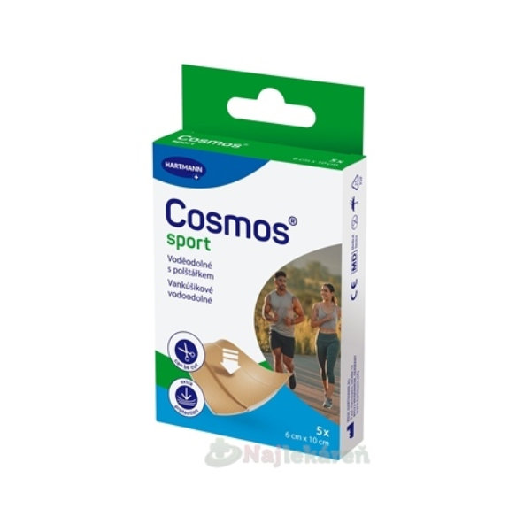 Cosmos Sport voděodolná náplast na rány 6×10 cm 5 ks