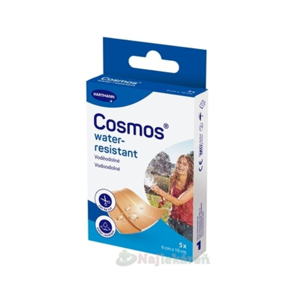 Cosmos Universal voděodolná náplast na rány 6×10 cm 5 ks