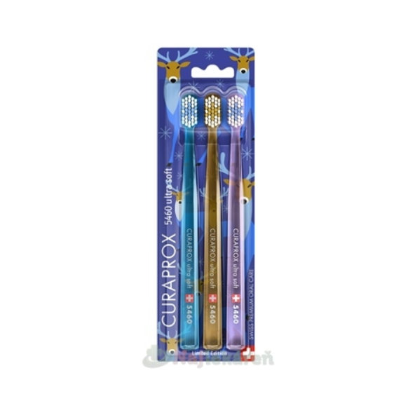 Curaprox CS 5460 Ultrasoft Reindeer edice zubní kartáček 3 ks