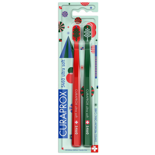 Curaprox CS 5460 Ultrasoft Christmas edice zubní kartáček 2 ks