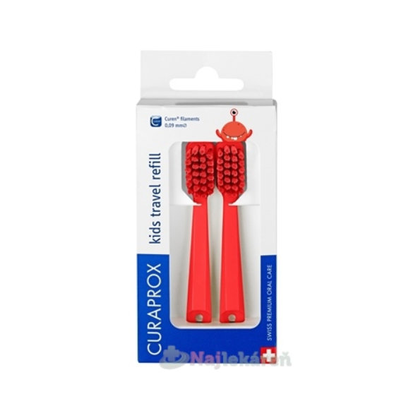 Curaprox Kids CS 5500 Ultrasoft náhradní hlavičky červené 2 ks
