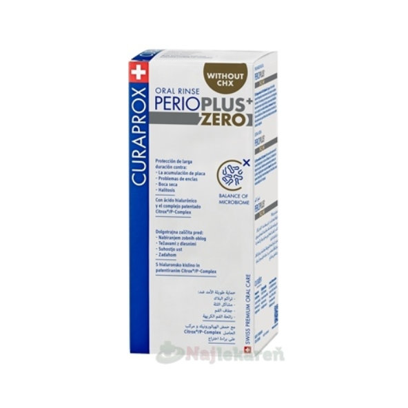 Curaprox Perio Plus Zero ústní voda bez CHX Citrox 200 ml