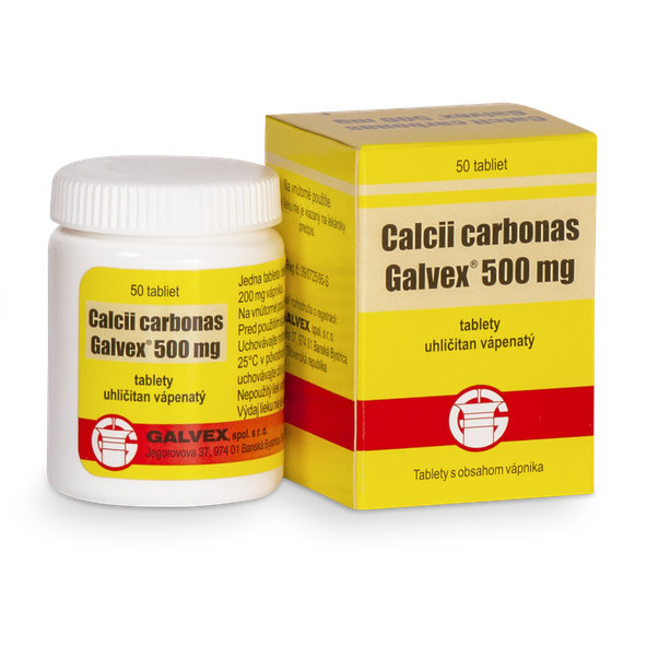 GALVEX kalciové tablety 500 mg 50 ks