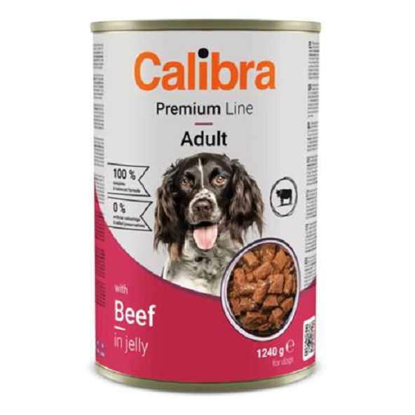 Calibra Premium Dog Adult hovězí konzerva 1240 g