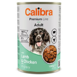 Calibra Premium Dog Adult jehněčí a kuře konzerva 1240 g