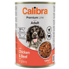 Calibra Premium Dog Adult kuře a hovězí konzerva 1240 g