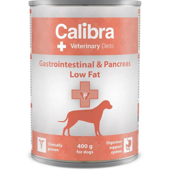 Calibra Vet Diet Dog Gastrointestinal&Pancreas Low Fat konzerva 400 g