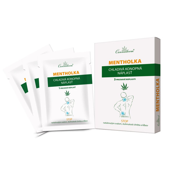 Cannaderm Mentholka chladivá konopná náplast 3 ks