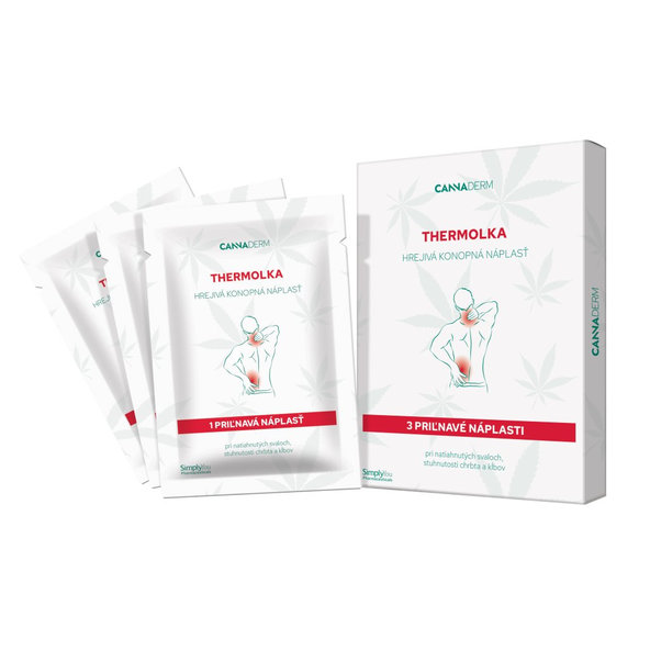 Cannaderm Thermolka hřejivá konopná náplast 3 ks