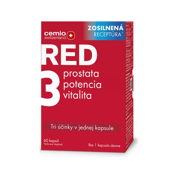 Cemio Red3 prostata, potence, vitalita 60 kapslí
