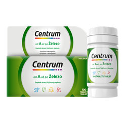 Centrum A až Železo multivitamín bez lepku 100 tablet