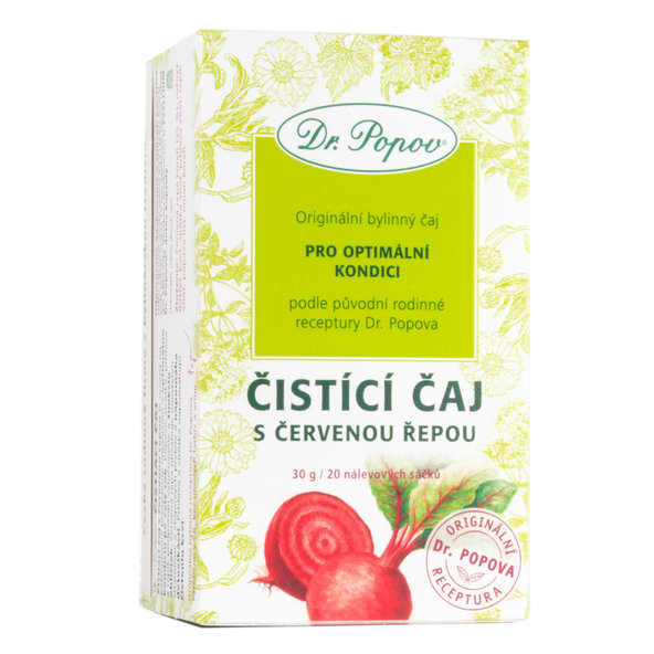 DR. POPOV Čaj čisticí s červenou řepou 20 sáčků