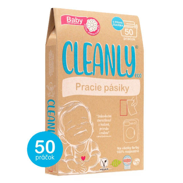 CleanlyEco BABY Prací pásky s heřmánkem 50 praní