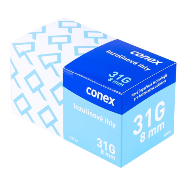 Conex inzulínové jehly 31G 8 mm 100 ks