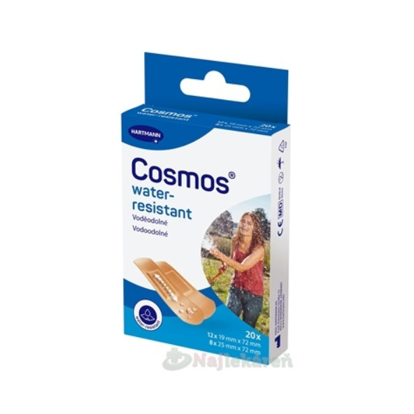 Cosmos Water Resistant voděodolné náplasti na rány 2 velikosti 20 ks