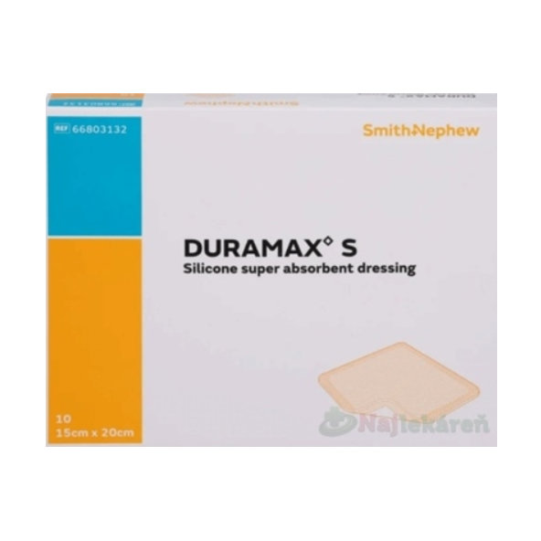 Duramax S silikonové superabsorpční krytí 15 × 20 cm 10 ks