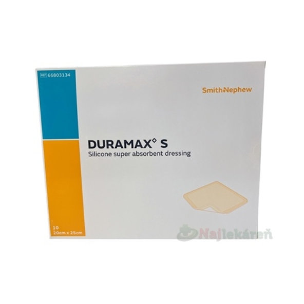 Duramax S silikonové superabsorpční krytí 20 × 25 cm 10 ks