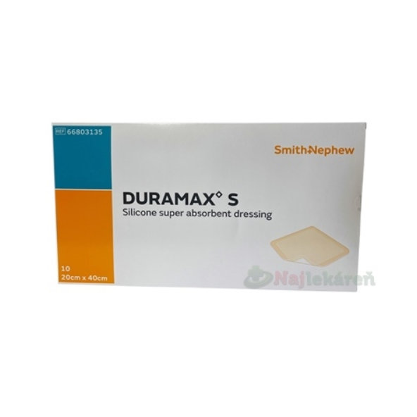 Duramax S silikonové superabsorpční krytí 20 × 40 cm 10 ks
