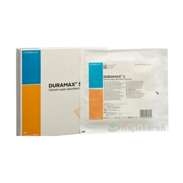 Duramax S silikonové superabsorpční krytí 20 × 20 cm 10 ks