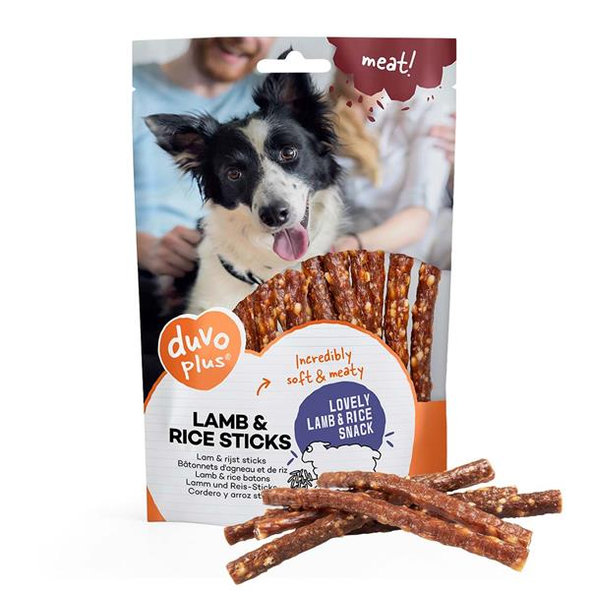 Duvo+ Meat! jehněčí tyčinky s rýží pamlsky pro psy 80 g