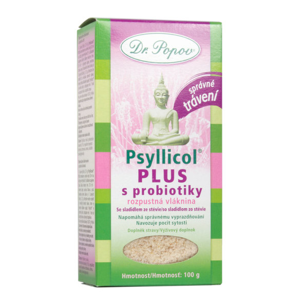 DR. POPOV Psyllicol Plus s probiotiky jahoda 100 g