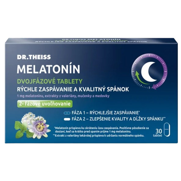 Dr. Theiss Melatonin s dvoufázovým uvolňováním 30 tablet