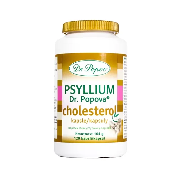 DR. POPOV Psyllium cholesterol 120 kapslí