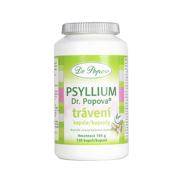 DR. POPOV Psyllium trávení 120 kapslí