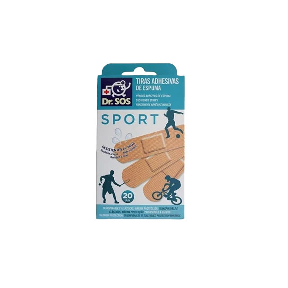 Dr. SOS SPORT náplast proužky mix 20 ks