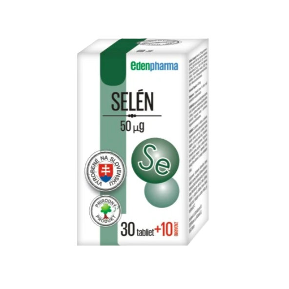 EDENPharma Selen 50 μg 30+10 tablet zdarma