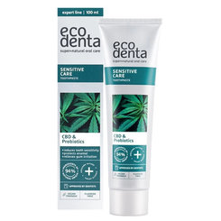 EcoDenta CBD & Probiotics zubní pasta citlivé zuby 100 ml