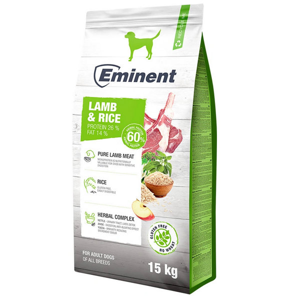 Eminent Dog Lamb & Rice hypoalergenní granule pro psy 15 kg