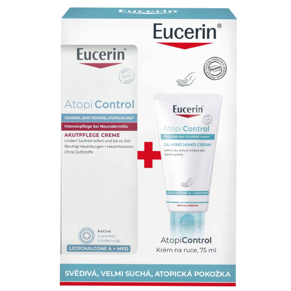 Eucerin AtopiControl sada Acute krém 40 ml + krém na ruce 75 ml
