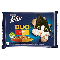 FELIX Fantastic DUO Multipack kuře hovězí krůta jehněčí 4 × 85 g