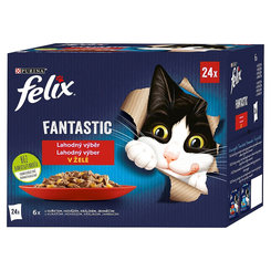 FELIX Fantastic Multipack kuře hovězí králík jehněčí 24 × 85 g
