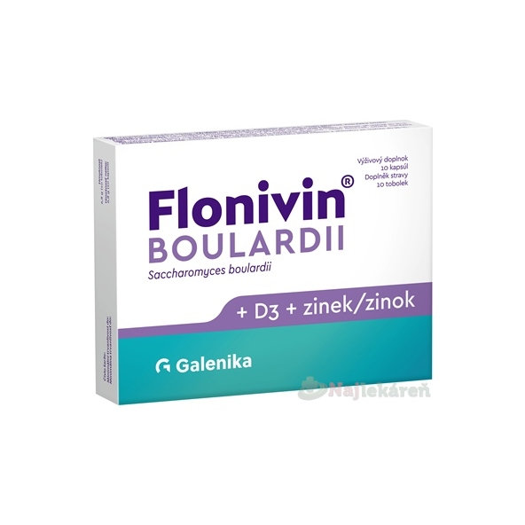 Flonivin Boulardii s vitaminem D3 a zinkem 10 kapslí